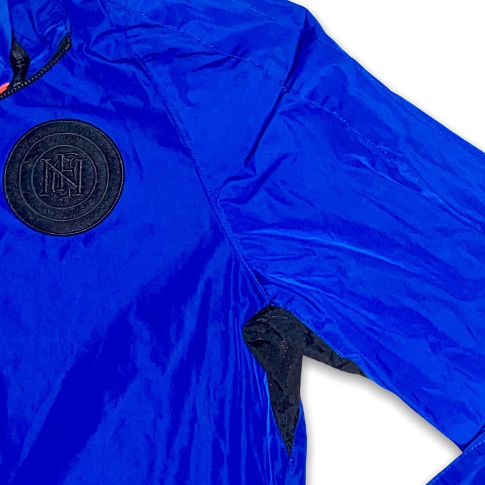 Nike Vintage Rare Windrunner Jacket Glanz Nylon Football Soccer Blue S - Picture 6 of 8